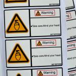 Waterproof Labels Warning Vinyl Packaging Stickers Custom Logo