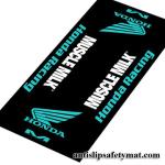 Tpr Pvc Bike Trainer Mats Indoor Motorcycle Logo Rug With 1.5mm Backing