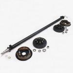 8 Bolts 50MM Round Utility Trailer Axles With Hydraulic Brakes