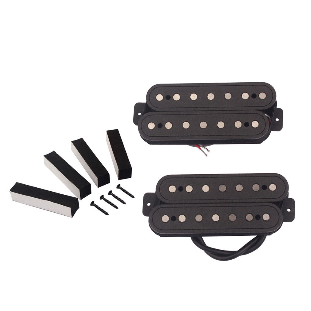 Alnico V 7 Strings Humbucker pickups Double Coil Pickup set carbon steel Black Vintage electric guitar