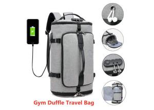 Wholesale Anti Theft Zipper Open Nylon Leisure Backpack With USB Charging Port from china suppliers