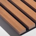 Flameproof Timber Wood Veneer Slats Sound Absorption Nontoxic