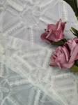 White Crochet Lace Fabric 3D Floral Lace Fabric Mesh Cording Embroidery