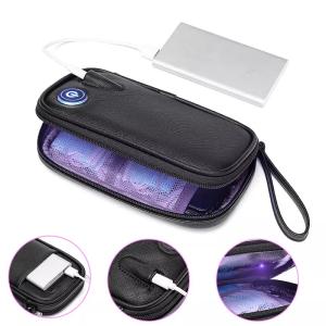Wholesale Plain PU Leather LED UV Disinfection Sterilization Bag 0.25kg from china suppliers