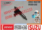 Plastic Good Common Rail Fuel Injector 095000-6360 SX001-08606 8-97609788-0 for