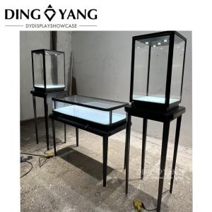 Wholesale Simple Modern Black Luxury Jewelry Show Case With Low Power Consumption Lights from china suppliers