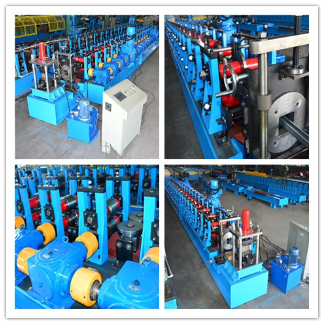 Low Noise C / U Solar Frame Steel Roll Forming Machine With 12 Month Warranty