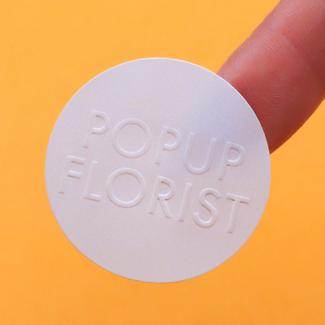 1.5in Garments Embossed Printable Self Adhesive Labels Recycled Paper Sticker Printing