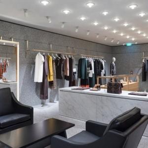 Wholesale Round Showroom Readymade Garment Rack Display Case Scarf Curtain Shiny Gold Table Rail from china suppliers