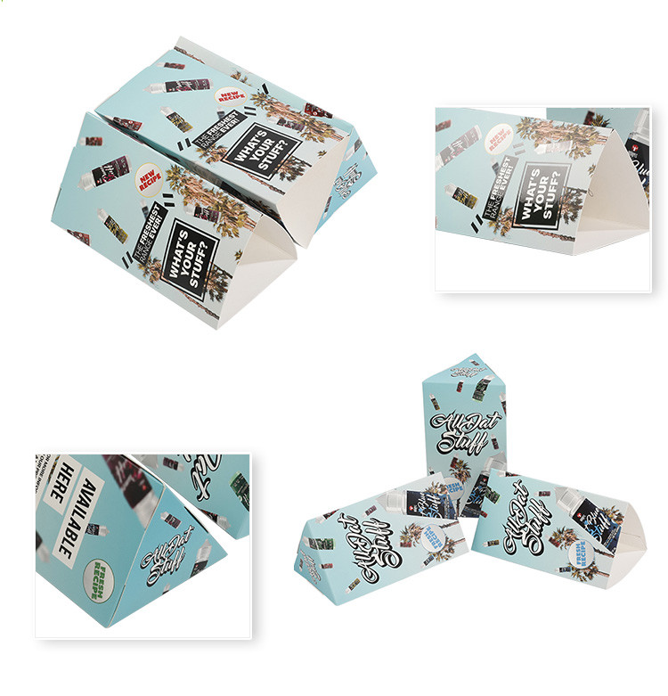 Printing Custom Cardboard Creative Packaging Box Triangle Box UV Glossy Surface