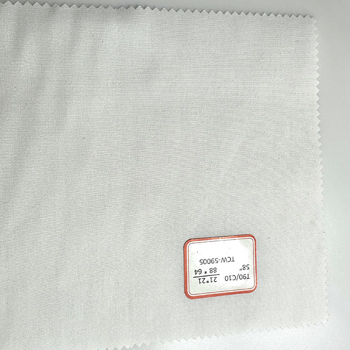 Polyester Cotton 88X64 Bleached Fabric 21 Count Clothing Fabric