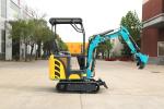 Telescopic Track Frame Rubber Track Mini Excavator 1700kg Yellow Color Small