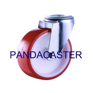 Wholesale 5 Inch Polyurethane Industrial Caster Wheels 150KG Swivel Bolt Hole Caster from china suppliers