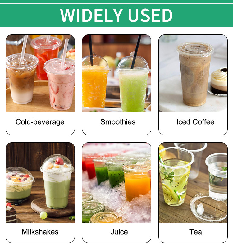 Disposable Customized Cup Lid Plastic Cup Dome Lid PP Clear Coffee Juice Cup Lid