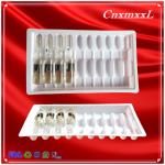 Transparent 0.5mm PVC Plastic Tray Packaging 3ml Vial Plastic Medical Tray