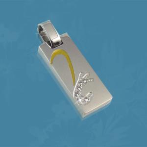 Wholesale 316L Stainless Steel Rectangle Square Shaped Necklace Pendant LPS0135 from china suppliers