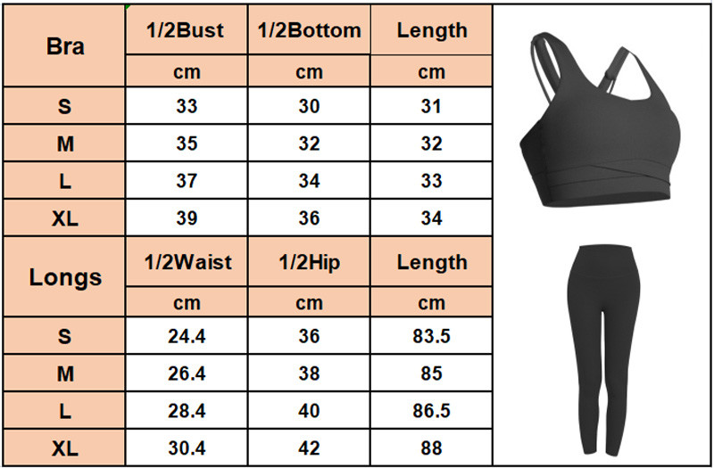 Solid Color Women's 2 Piece Yoga Set Sexy Cross Back Bra Sports Clothes Yoga Leggings