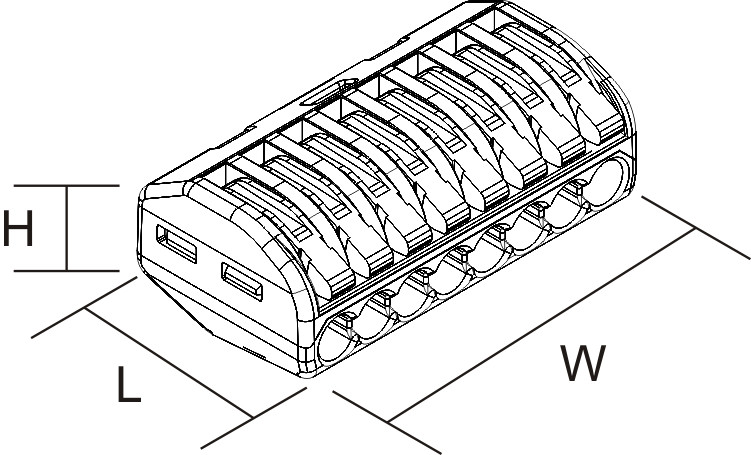 Eight Port Wire Junction Connector / Transparent Fast Wiring Connector