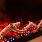Built In Wood Burning Effect Flame Electric Fireplace Customized 72Inch For Home