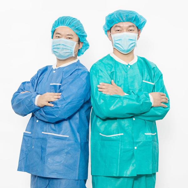 Disposable non woven Scrub Suit top and pants for hospital Nurse Doctor suit Two