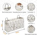 2PCS LARGE WALL HANGING STORAGE BAG, DOOR CLOSET LINEN FABRIC POCKETS ORGANIZER,
