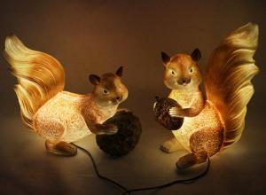 Wholesale A pair of squirrel Lawn lights garden resin animal lamp park scenic lawn decoration cartoon landscape from china suppliers
