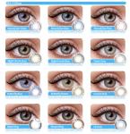 Eyes Color Contact Lenses With Diopters 1pair Natural Blue Beautiful Grey