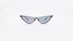 Wholesale Summer cool Typical Cateye Sunglasses one piece lens half rims metal Eyeglasses UV 400 from china suppliers