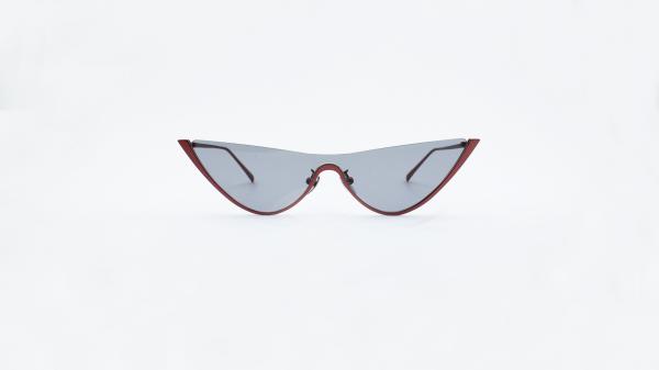 Summer cool Typical Cateye Sunglasses one piece lens half rims metal Eyeglasses