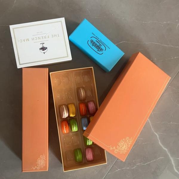 Square Cake Packing Paper Box Macaron Doughnut Mousse Dessert Baking White