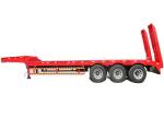 60 80 100 Tons Lowboy Flatbed Lowbed Gooseneck Truck Semi Trailer With Steel