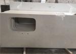 Gray Cloudy Prefabricated Quartz Countertops , Steady Quartz Kitchen Countertops