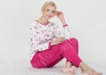 Large Floral Printed Womens Pyjama Sets 100% Combed Cotton Interlock Material
