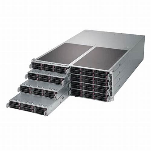 RJ45 SAS Supermicro Storage Server SYS-F619P2-RC0 With 6 2.5" Bays Per Node