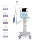 White ICU CE Approved Hospital Ventilator Machine For First Aid Respiratory