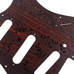 11 Holes Rosewood SSS Style Guitar Pickguard Back Plate & Screws For ST Electric