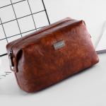 Shaving Bag Toiletry Organizer PU Cosmetic Makeup Bag For Women