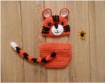 tiger Baby Photography Prop Crochet Hats Animal Hat Cap animal beanie set