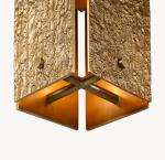 Bedroom Vouvray Square Suspended Pendant Light 110-240V Adjustable Height