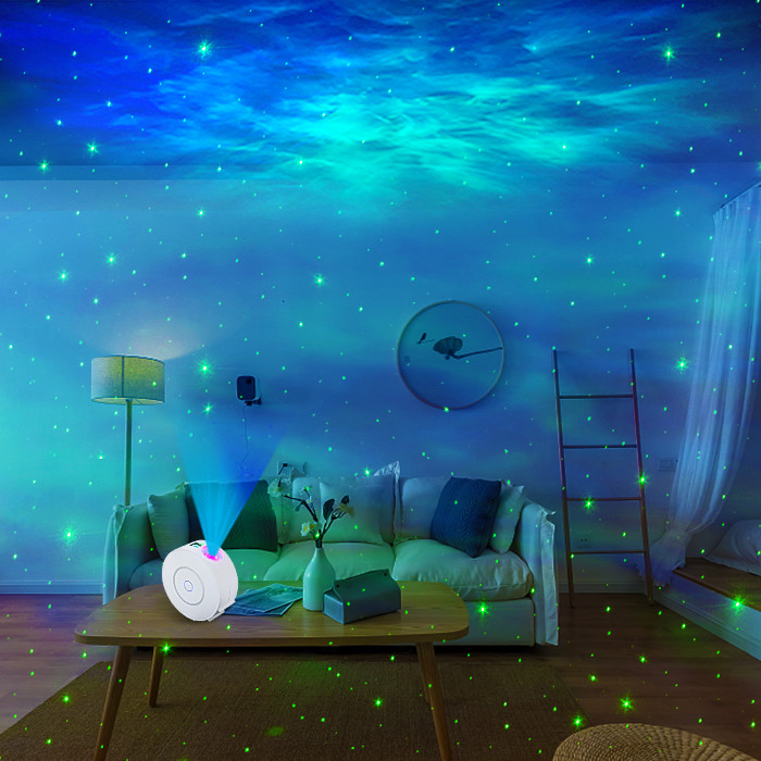 Multiscene ABS WiFi Galaxy Projector , Multifunctional Bluetooth Star Projector