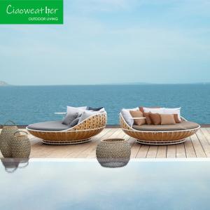 Wholesale Hotel Restaurant Banquet Home Coffee Outdoor Swing Chair with Cushion Sunbed Porch Swing Bed Sofa Rattan Patio Furniture Sets from china suppliers