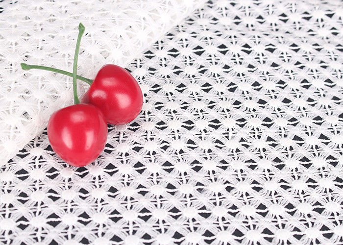 DTM French Venice Guipure Lace Fabric Embroidered Chemical Poly Milk For Apparel