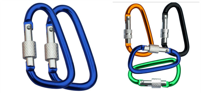 Custom Logo Printed Aluminum Carabiner with lanyard and keyring,Carabiner with Strap & Keyring
