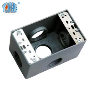 Wholesale UL Listed 4x2 Aluminum One Gang Weatherproof Outlet Box Gray from china suppliers