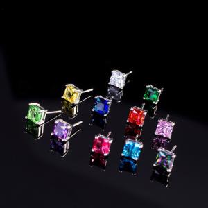 Wholesale Cubic zirconia stud earrings cz earrings in bulk classic simple earrings design necklace earring jewelry set from china suppliers