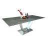 Buy cheap Stainless Extension Dining Room Table Tempered Glass Ceramic Top 2.1 Meter from wholesalers