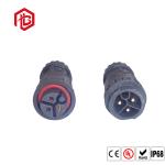 IP68 3Pins Waterproof Circular Connector Female Male PVC Rubber Nylon For LED