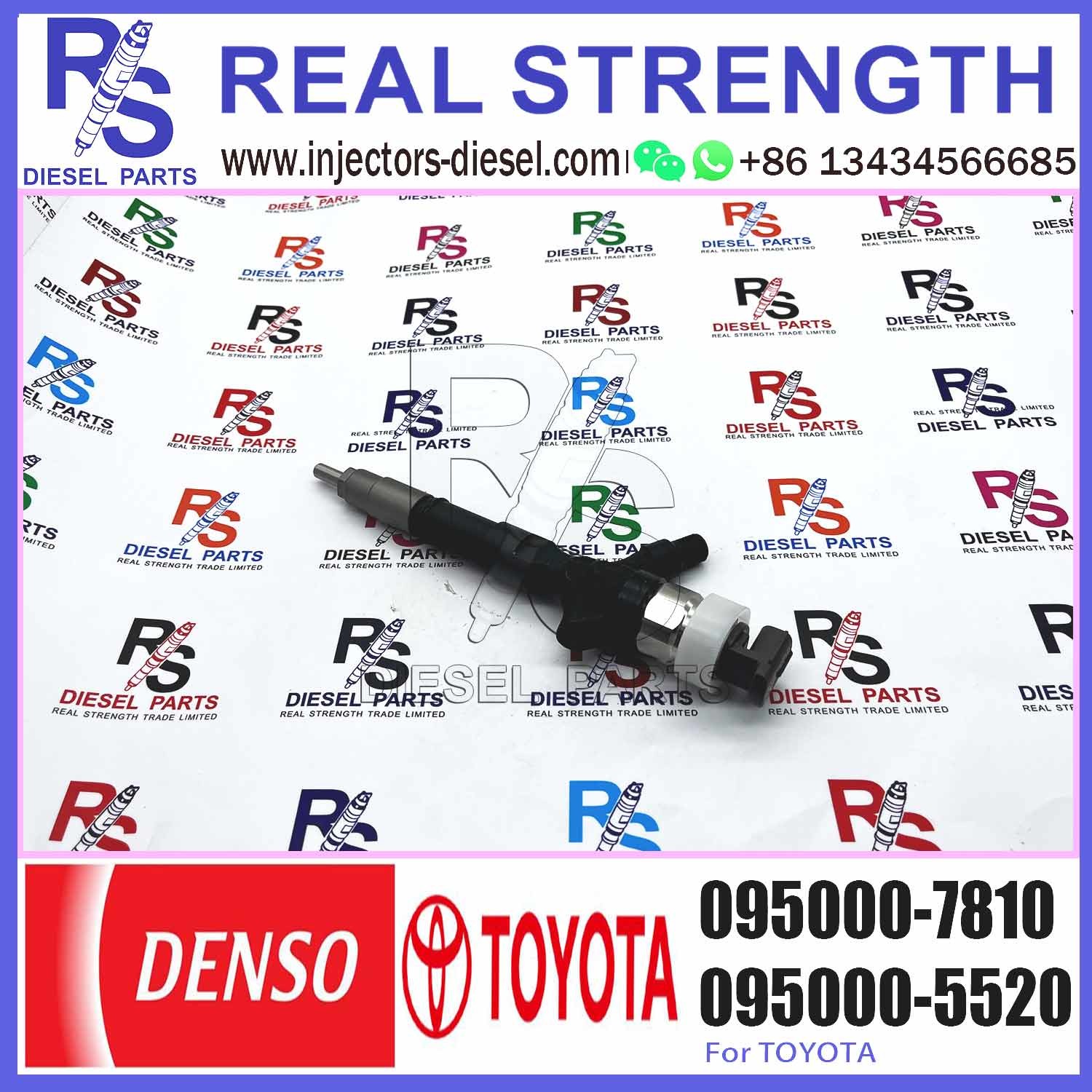 Diesel fuel Common Rail Injector Assembly 23670-30120 095000-7810 For Toyota Dyna