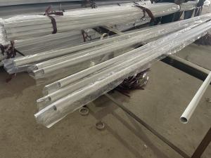 China 50mm Extruded Aluminum Round White Coated Tube For Flag Pole 250mm on sale