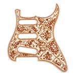 3Ply 11-Hole SSS Electric Guitar Pickguard yellow Pearl Flower Patter Scratch